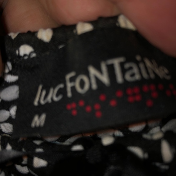 Classic polka dot dress Luc Fontaine dress , blue and white, gently worn - Picture 5 of 7